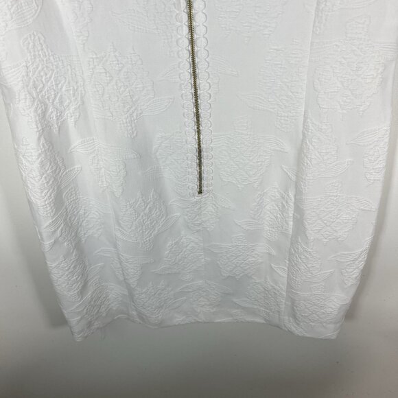 Lilly Pulitzer MILA STRETCH SHIFT DRESS White Turtle Pucker Jacquard Women’s 16 - Picture 11 of 12